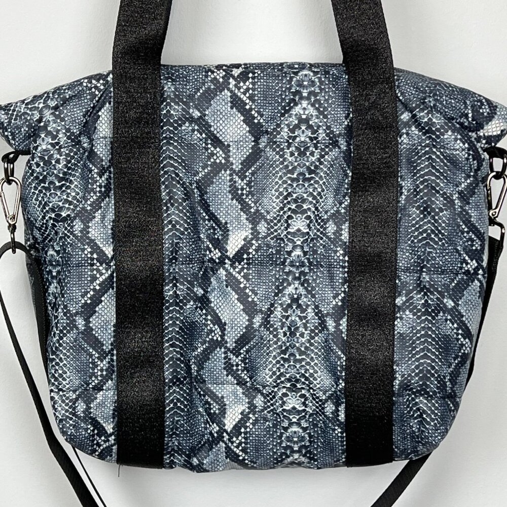 Haute Shore Jaime Blue Python Puffer Tote Crossbo… - image 3